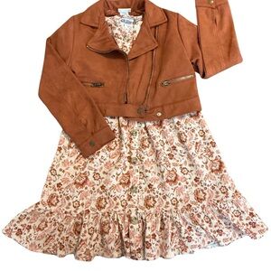 Nicole Miller Brown and Cream Kids Matching Set